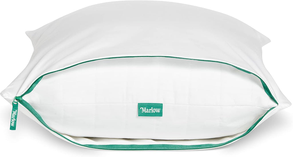 Marlow Cooling Pillow Case - Machine Washable - Zipper Pillow Cases - Made with 100% Long-Staple Cotton - Cooling-Infused Pillow Protector…