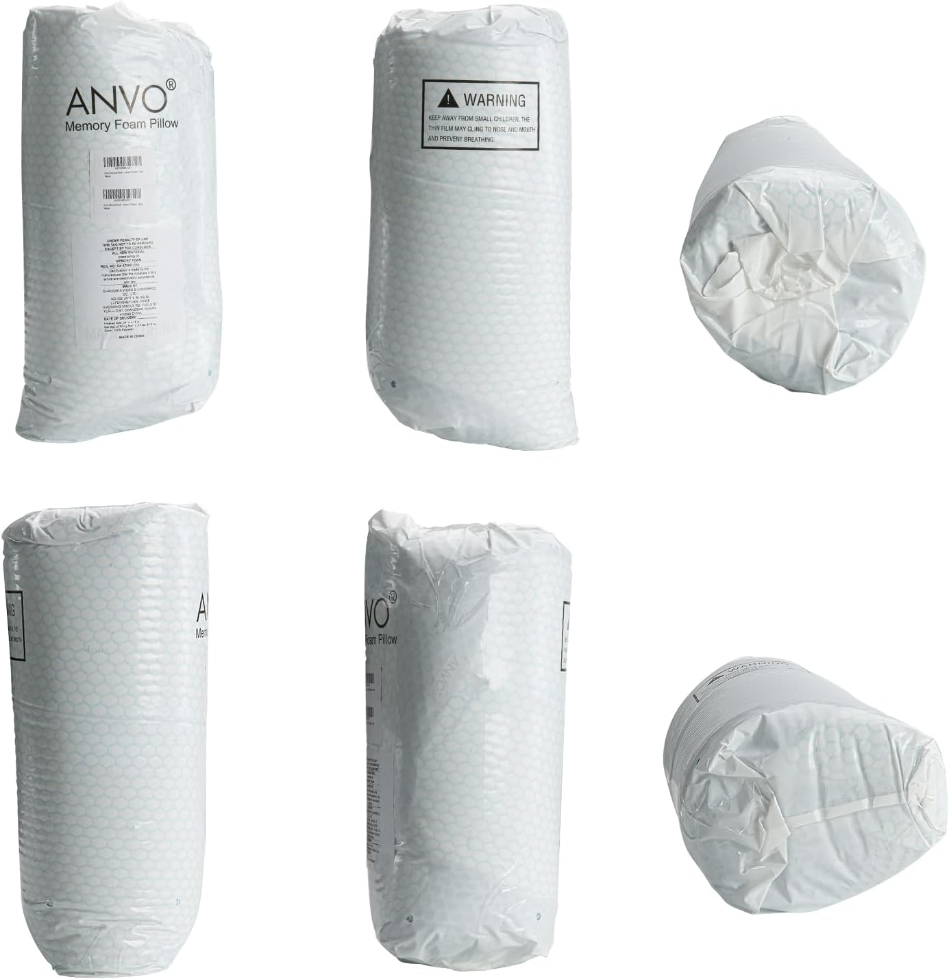 AnvoHome Anvo Cervical Neck Pillow for Neck and Shoulder Pain - Memory Foam Pillows for Sleeping, Contour Orthopedic for Side Back Stomach…