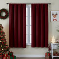 Simplebrand Ava Burgundy Blackout Curtains for Bedroom 63 Inch Length 2 Panels Set, Nursery Thermal Insulated Energy Saving Rod Pocket Wind…