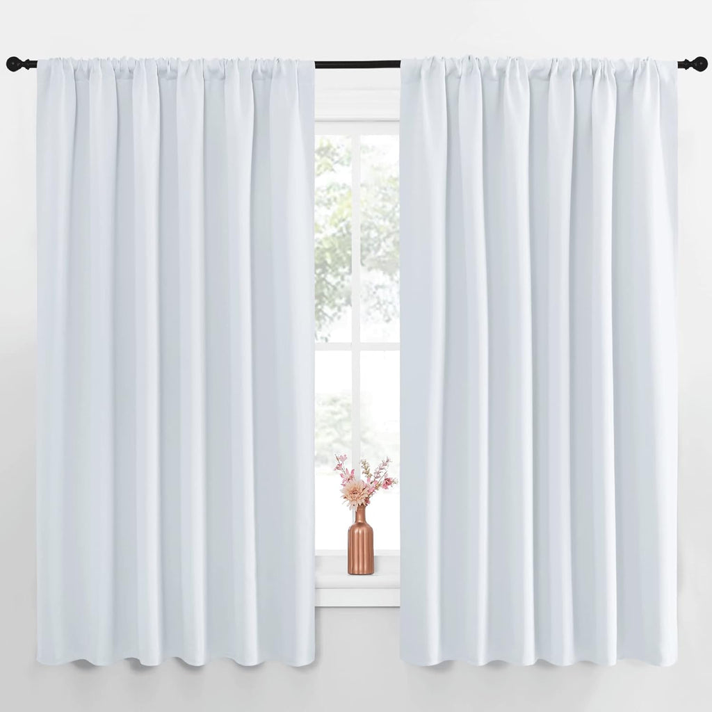 NICETOWN Bedroom Window Curtain Panels - Window Treatment Thermal Insulated Rod Pocket Room Darkening Curtains/Drapes for Patio Door…