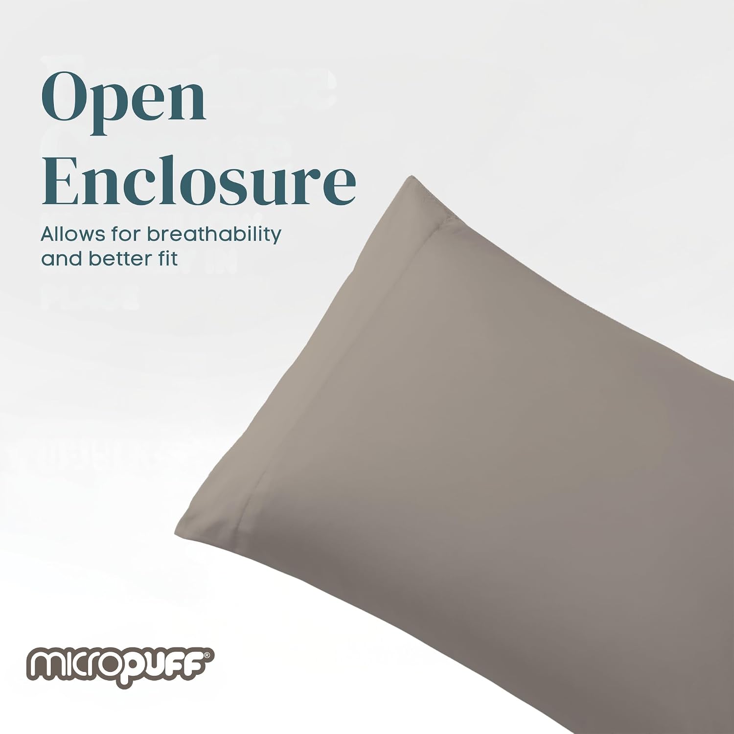 Micropuff King Size Pillow Cases, Open End - 2 Pack - Soft and Breathable Hypoallergenic Pillow Cover. Pillowcase Protects Against…