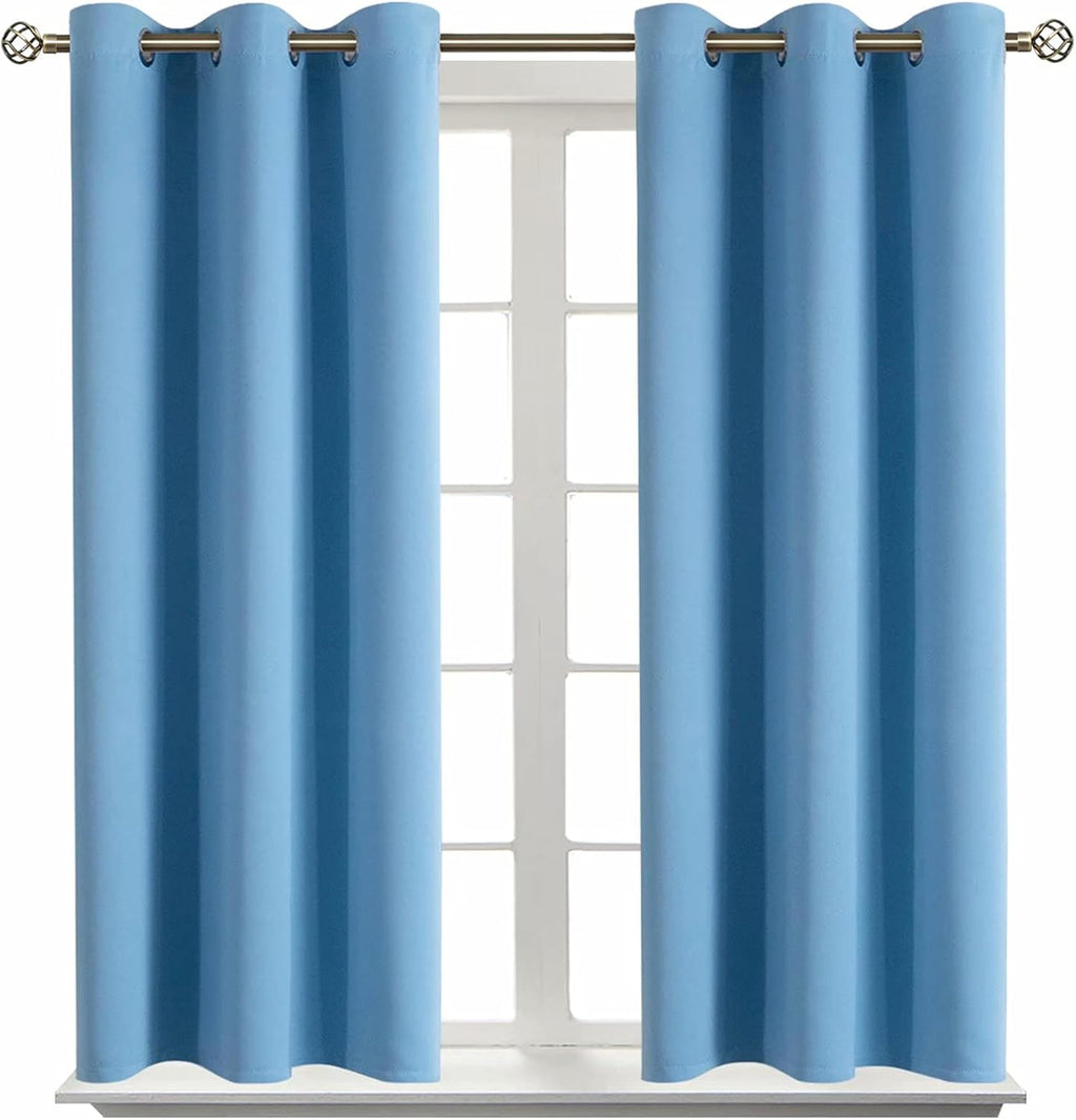 BGment Room Darkening Curtains 45 Inches Long - Grommet Thermal Insulated Drapes Window Treatment Curtains for Bedroom, 2 Panels, 38 x 45 I…