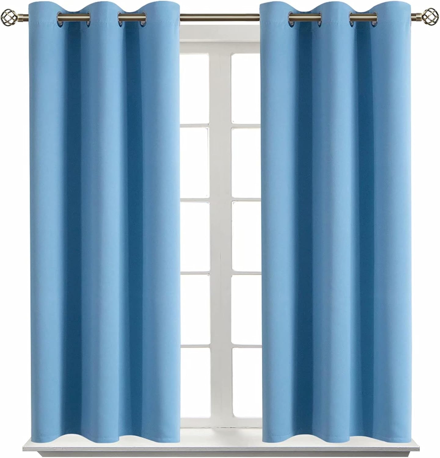 BGment Room Darkening Curtains 45 Inches Long - Grommet Thermal Insulated Drapes Window Treatment Curtains for Bedroom, 2 Panels, 38 x 45 I…