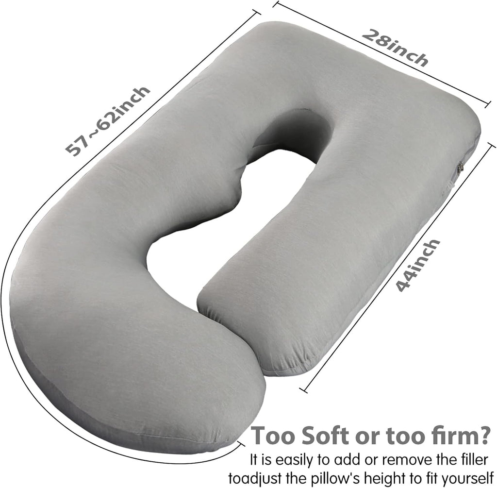 Elover Cooling Pregnancy Pillows for Sleeping, U Shaped Full Body Pillow with Removable Cover, Pregnant Women Must Haves, Maternity Essential,…
