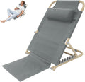 PERFERATE Bed Backrest Support Portable Bed Chair 7 Gears Adjustable Lifting Beds Backrest Folding Reading Chair with Pillow for Elderly…