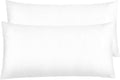 Ntbay Zippered Satin Pillow Cases for Hair and Skin, Luxury King Hidden Zipper Pillowcases Set of 2, 20x36 Inches, Pure White 36 Inches Whi…