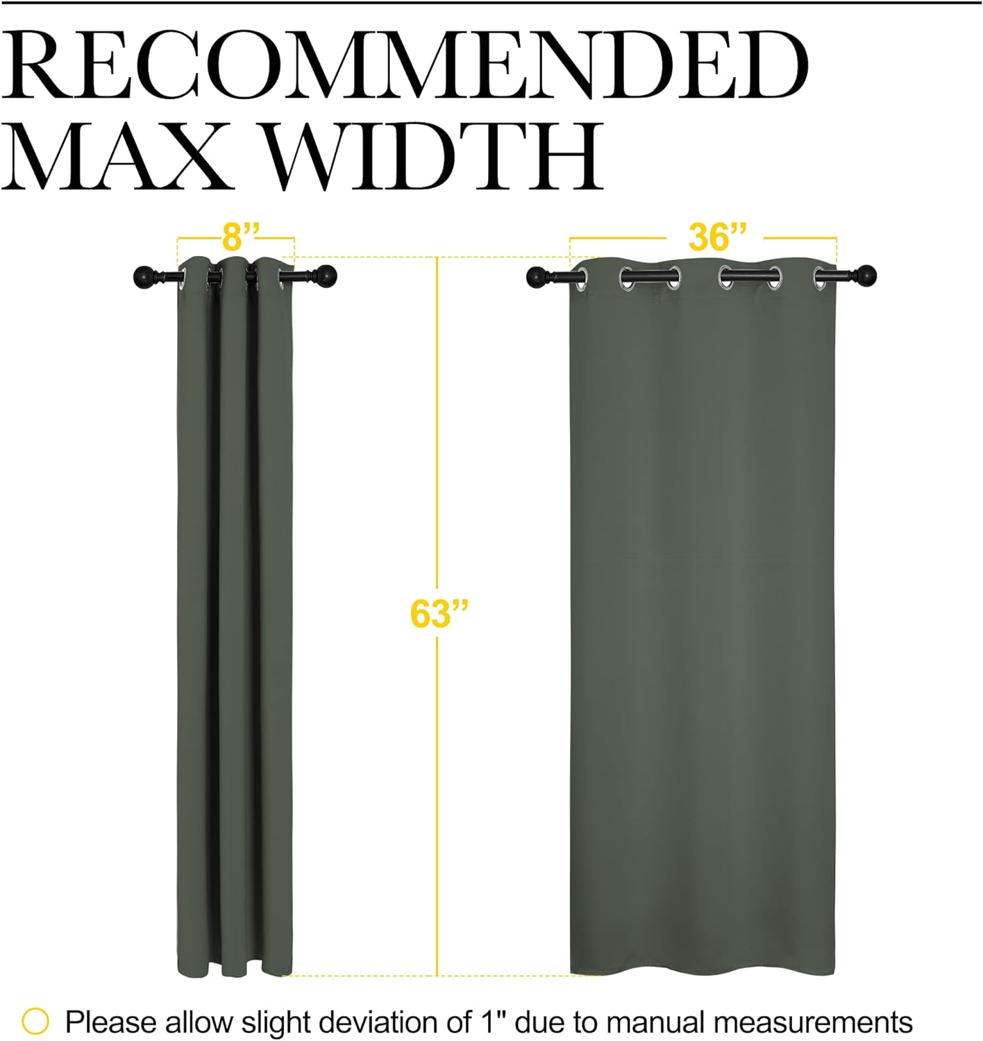 NICETOWN Blackout Curtain Panels, Home Decoration Thermal Insulated Solid Grommet Blackout Drape for Dining Room (Dark Mallard, 1 Pair…