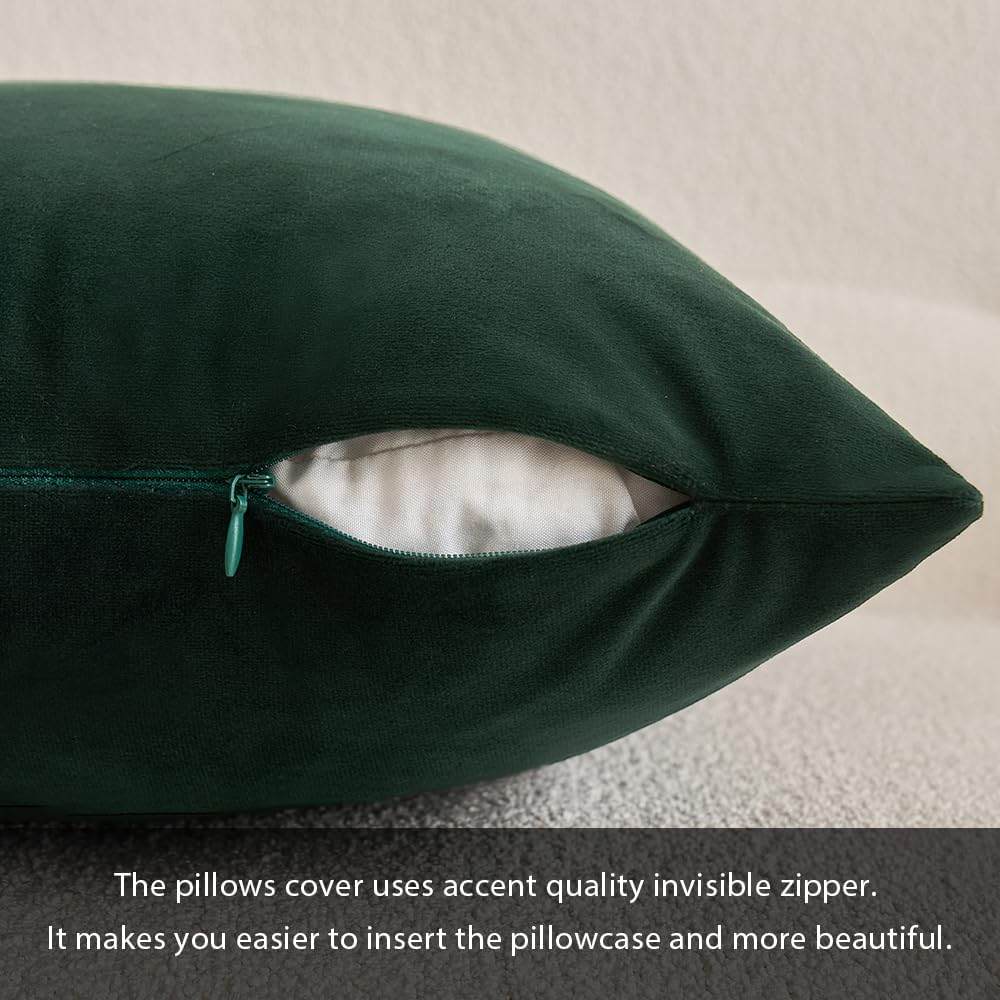 Miulee Velvet Pillow Cover Soft Luxury Decorative Throw Pillow Cover Single Lumbar Rectangle Cushion Case Home Decor for Couch Sofa Bedroom…