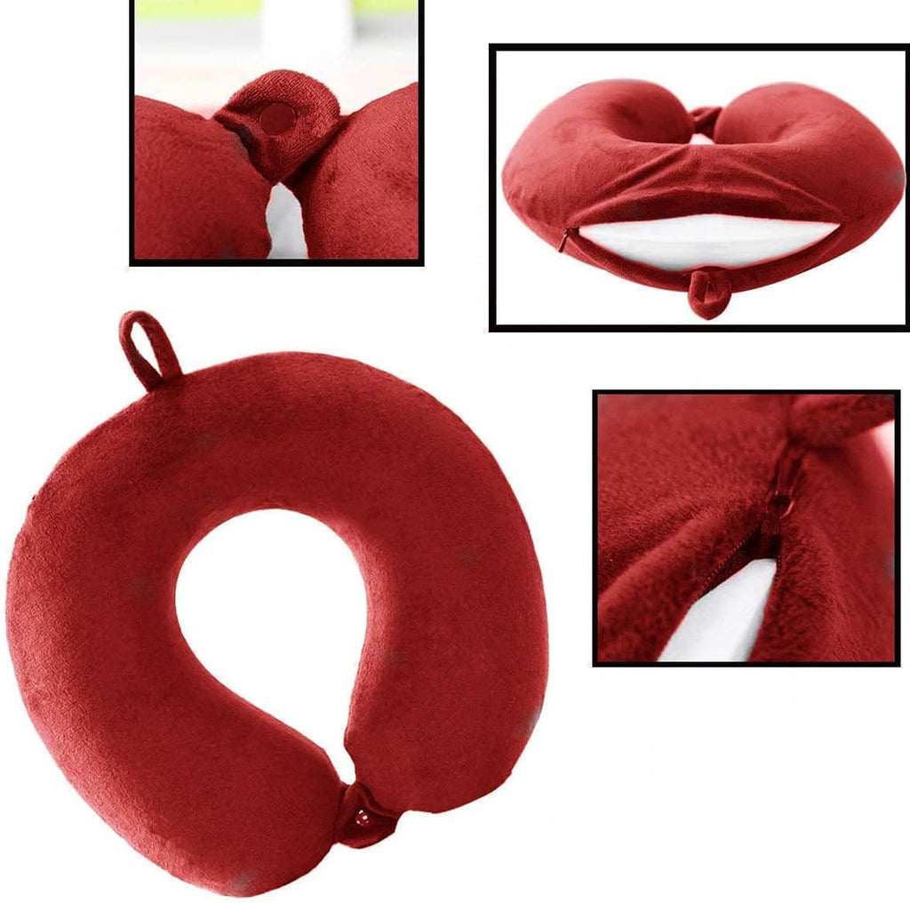 GDEOUP Travel Pillow - Memory Foam Neck Pillow Support Pillow, Luxury Compact & Lightweight Quick Pack for Camping, Sleeping Rest Cushion…
