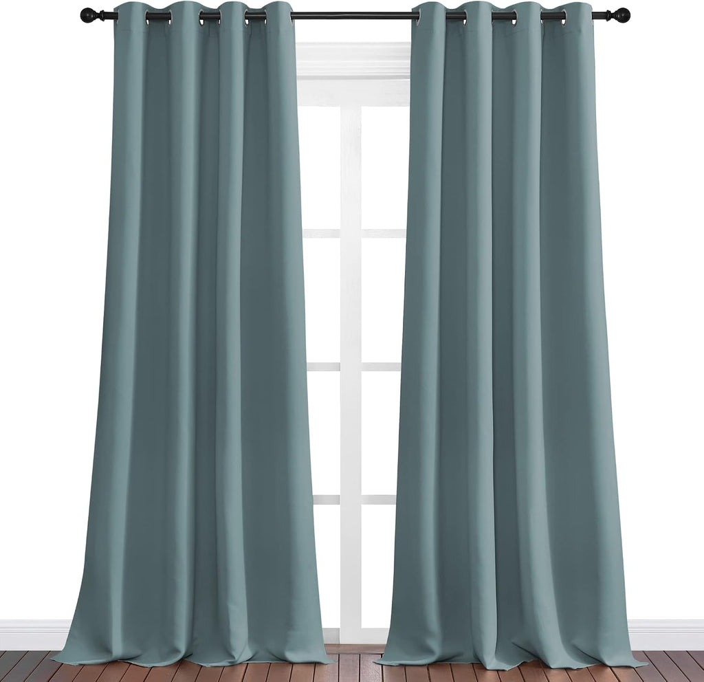 Nicetown Modern Blackout Curtains Noise Reducing, Thermal Insulated and Privacy Room Darkening Drape Panels for Boy's Guest Room Door Windo…