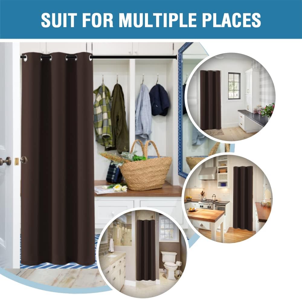 H.VERSAILTEX Doorway Curtain Blackout Closet Door Curtain Room Divider Window Treatment Curtain for Bedroom Thermal Insulated P…