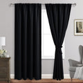 Jiuzhen Blackout Curtains for Bedroom - Thermal Insulated, Noise Reducing Room Darkening Privacy Rod Pocket Drapes for Living Room, Set of 2…