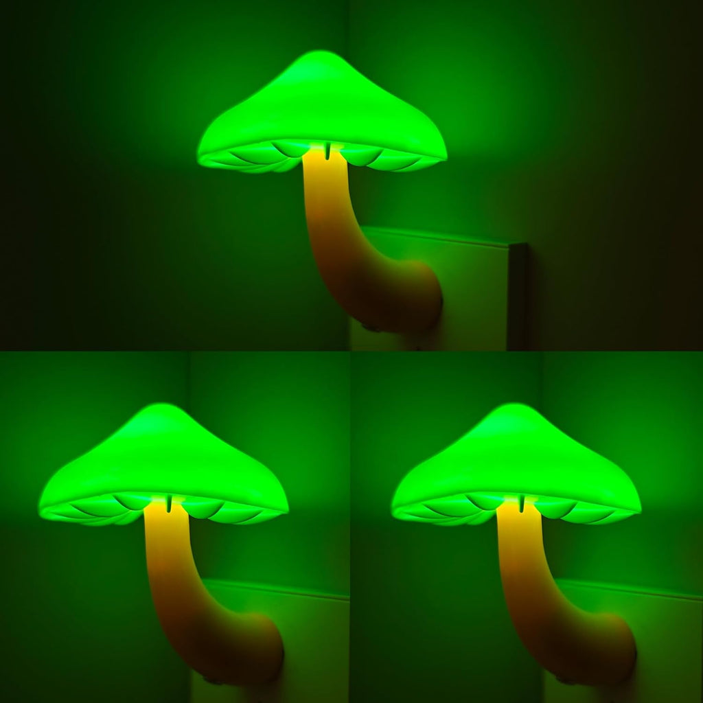 APAKI LED Mushroom Night Light Plug in Lamp, Light Sensor Night Lights Plug into Wall, Dusk to Dawn Sensor Night Light for Adults Ki…
