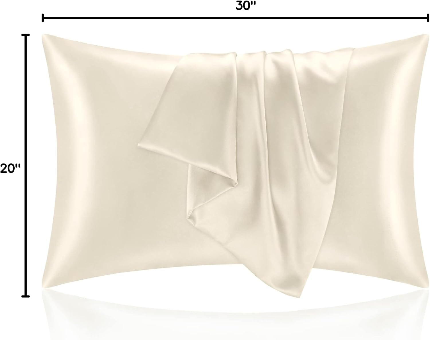 Bedelite Satin Pillowcase for Hair and Skin, Super Soft and Cooling Similar to Silk Pillow Cases 2 Pack with Envelope Closure, Gift for Wom…