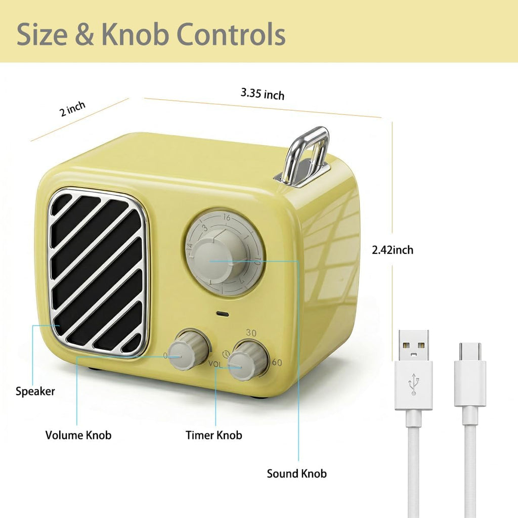 White Noise Machine with 16 Sounds, Portable Sleep Sound Machine for Baby & Adults, No Screen, Easy Knob Control, Timer & Volume…