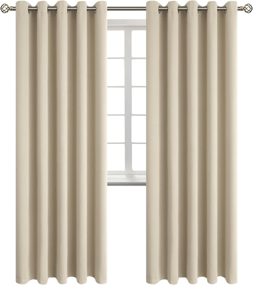 BGment Room Darkening Curtains 84 Inches Long - Grommet Thermal Insulated Drapes Window Treatment Curtains for Bedroom, 2 Panels, 70 x 84 I…