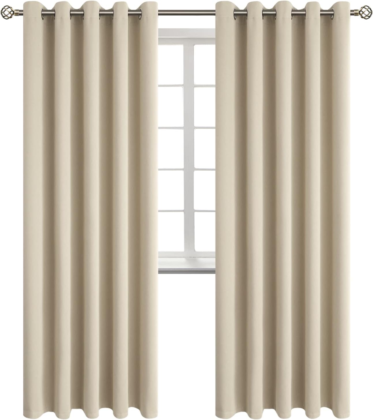 BGment Room Darkening Curtains 84 Inches Long - Grommet Thermal Insulated Drapes Window Treatment Curtains for Bedroom, 2 Panels, 70 x 84 I…