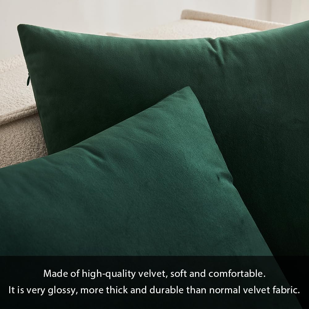 Miulee Velvet Pillow Cover Soft Luxury Decorative Throw Pillow Cover Single Lumbar Rectangle Cushion Case Home Decor for Couch Sofa Bedroom…