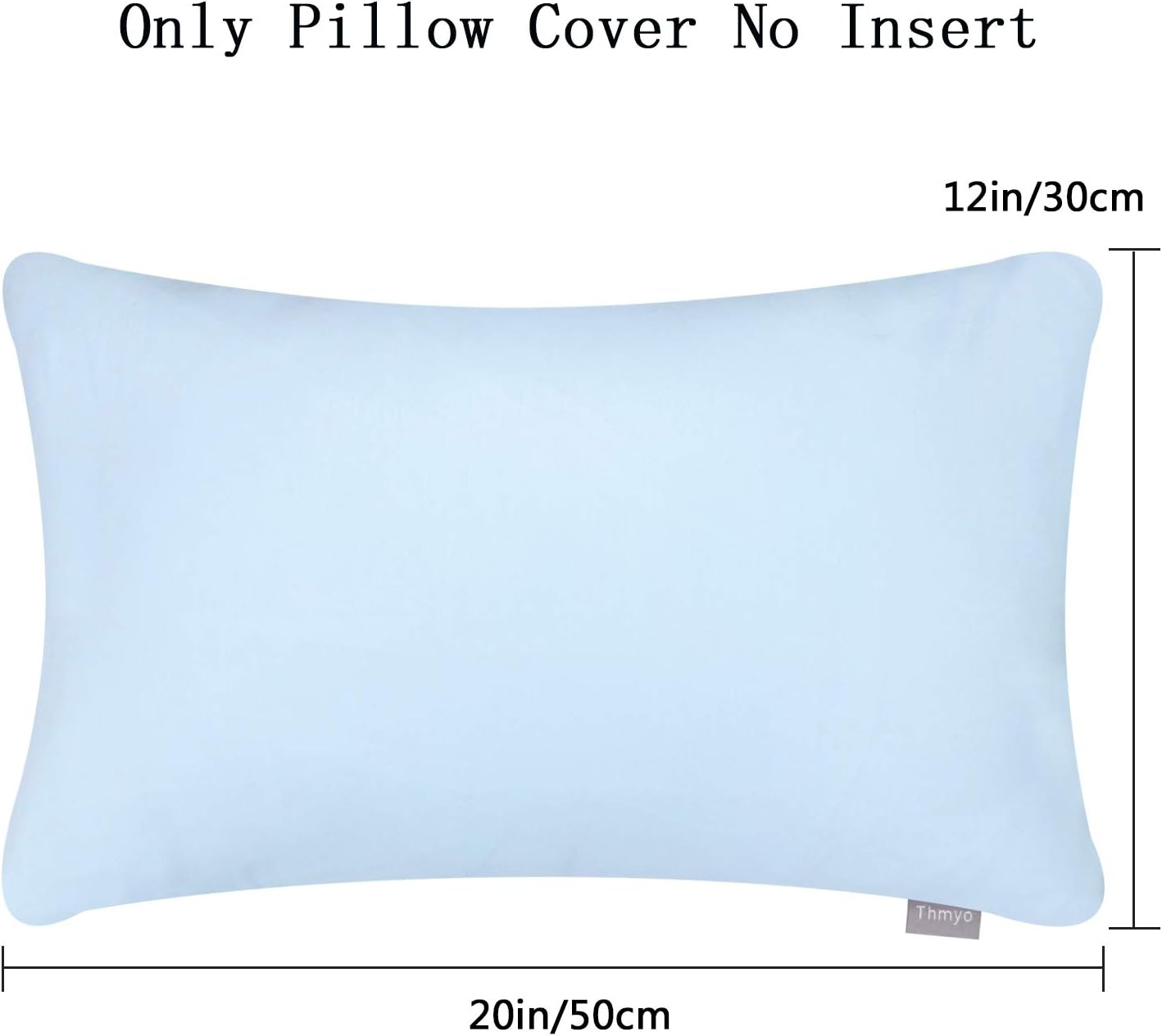 Thmyo 4-Pack 100% Cotton Lumbar Comfortable Solid Decorative Throw Pillow Case, Thmyo Rectangle Cushion Cover Pillowcase Sublimation Blank P…