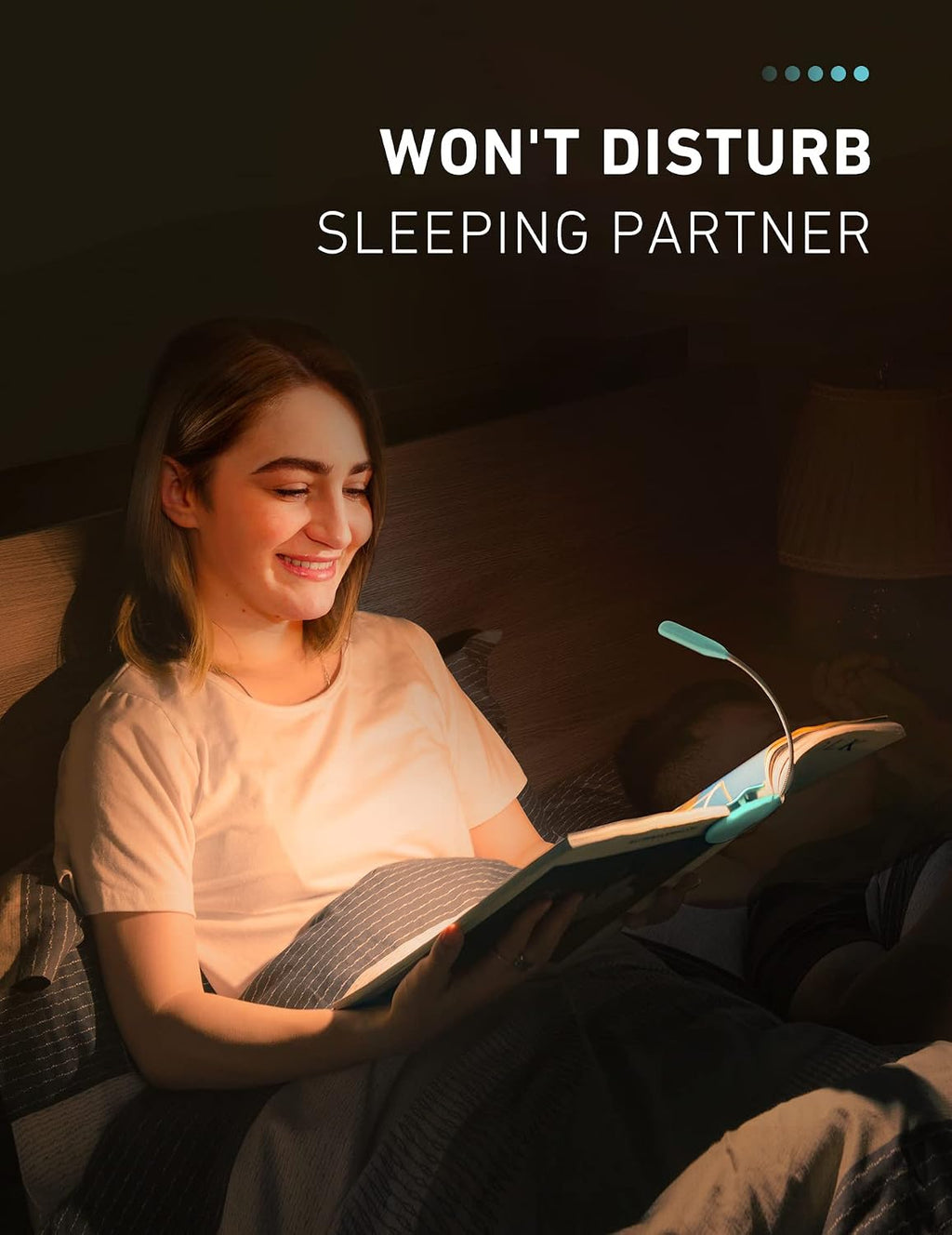 Monotremp Book Lights for Reading at Night in Bed, 80 Hours Runtime Rechargeable Reading Lights for Books in Bed, 3 Brightness Levels × 3…