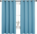 NICETOWN Thermal Insulated Curtains Blackout Draperies, Window Treatment Solid Grommet Room Darkening Drape Panels for Bedroom (Teal…