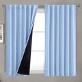 BGment Full Blackout Curtains with Liner Thermal Curtains 54 Inches Long, Rod Pocket and Back Tab Double Layer Room Darkening Window…