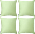 Thmyo 4-Pack 100% Cotton Comfortable Solid Decorative Throw Pillow Case Square Cushion Cover Pillowcase Sublimation Blank Pillow Covers(18x…