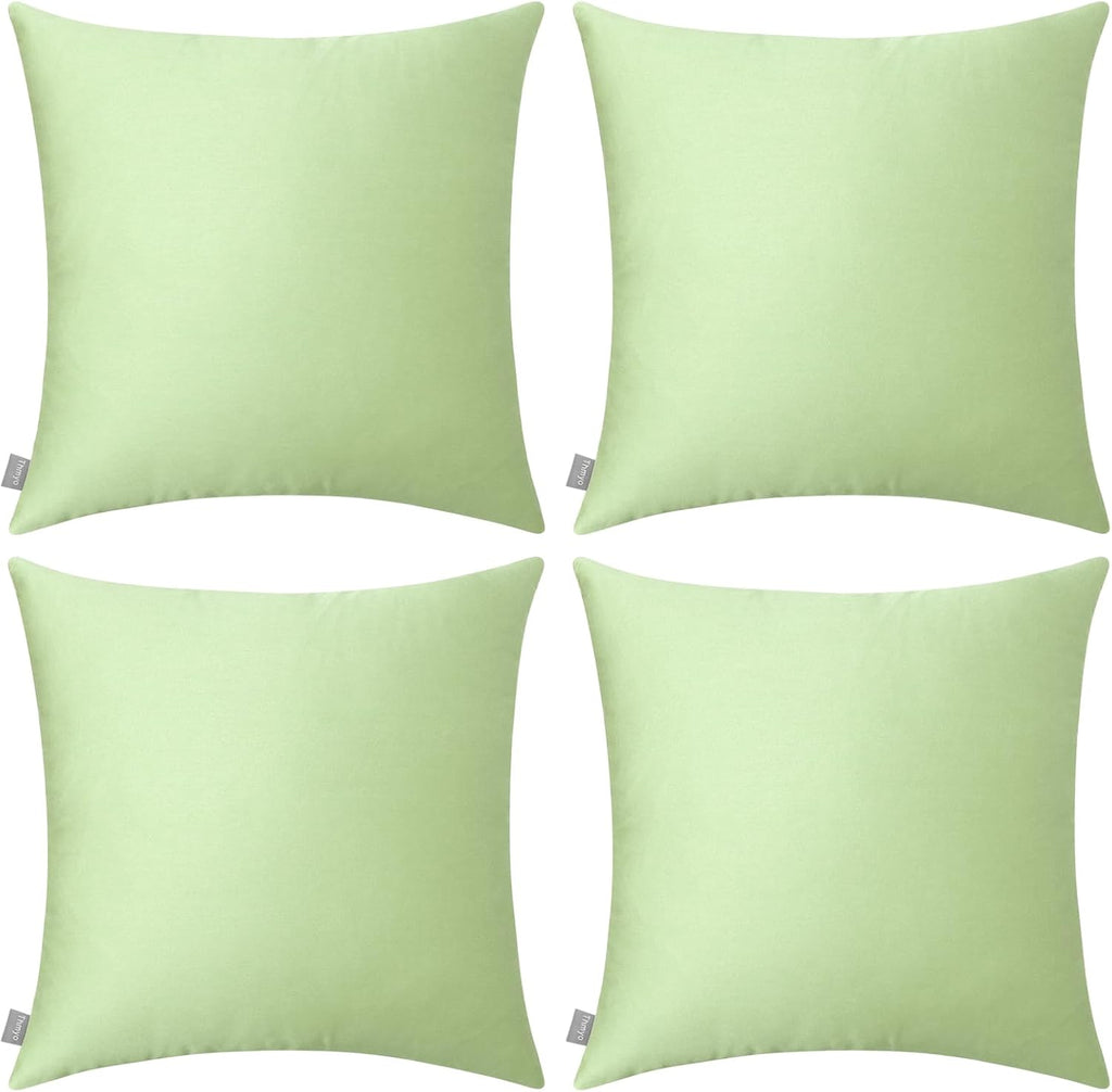 Thmyo 4-Pack 100% Cotton Comfortable Solid Decorative Throw Pillow Case Square Cushion Cover Pillowcase Sublimation Blank Pillow Covers DIY…