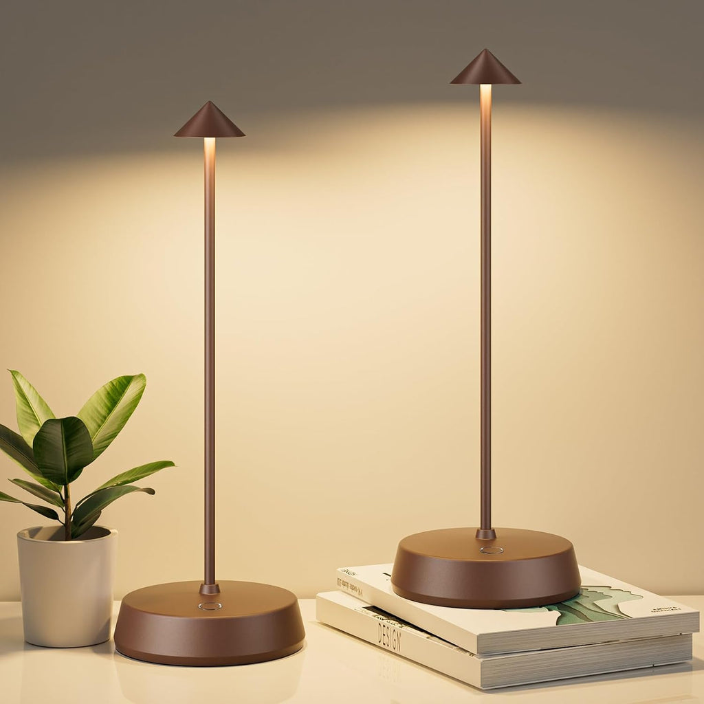 Cordless Table Lamp Rechargeable, Battery Operated 6000mAh Desk Lamp Touch Dimmable Lamp Outdoor Waterproof Portable Wireless Table…