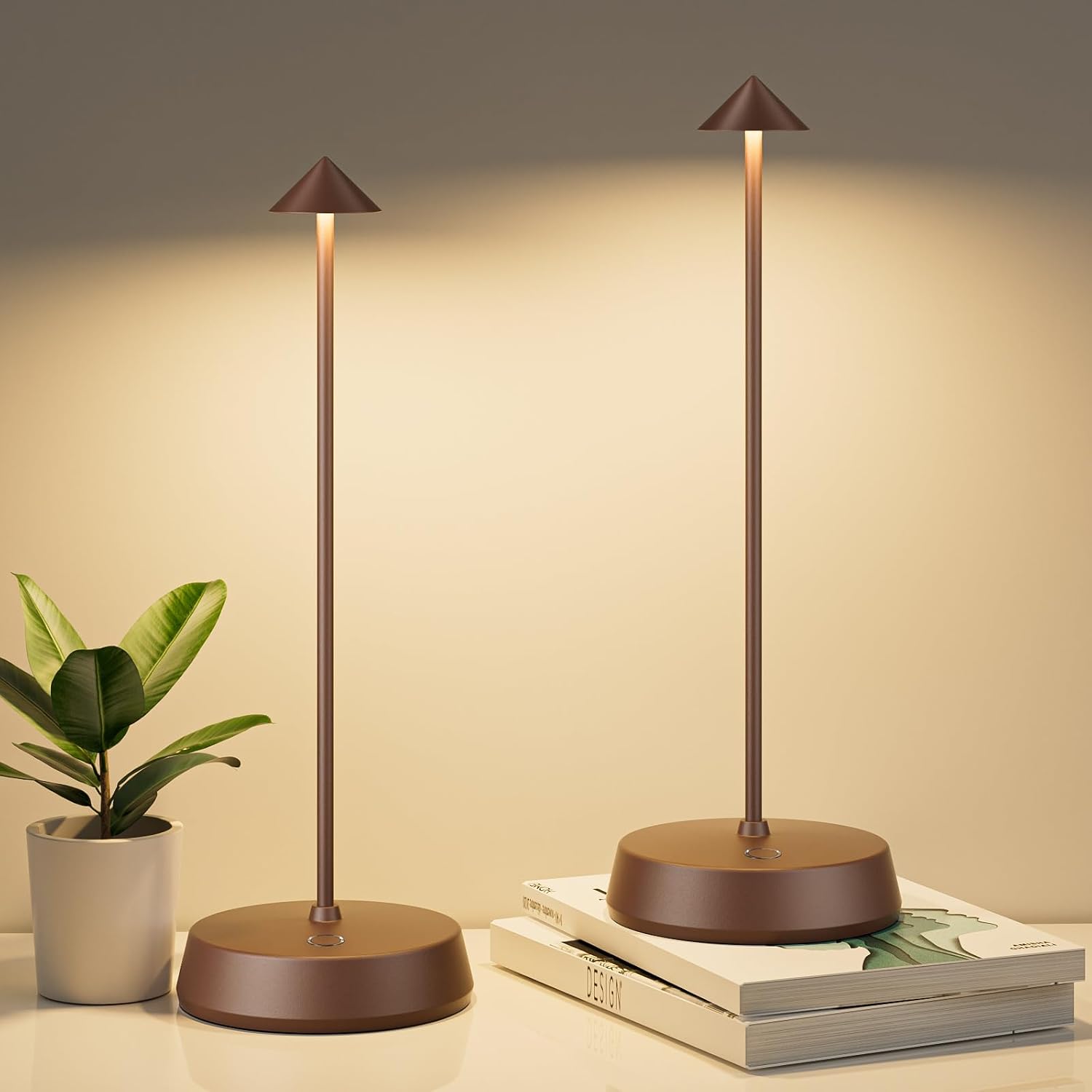 Cordless Table Lamp Rechargeable, Battery Operated 6000mAh Desk Lamp Touch Dimmable Lamp Outdoor Waterproof Portable Wireless Table…