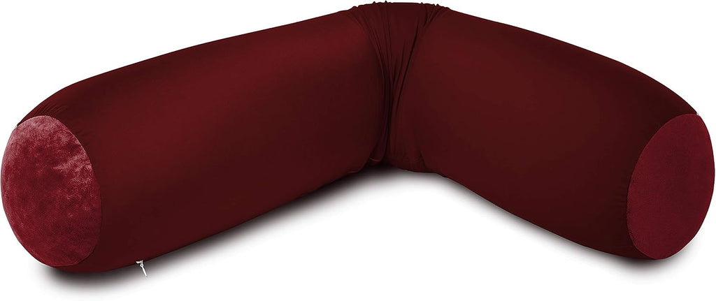 Deluxe Comfort Microbead Body Pillow (47" x 7") - Mooshi Squishy Soft - Prenatal Pregnancy Pillow - Full-Body Side Sleeper - Body Pillow…
