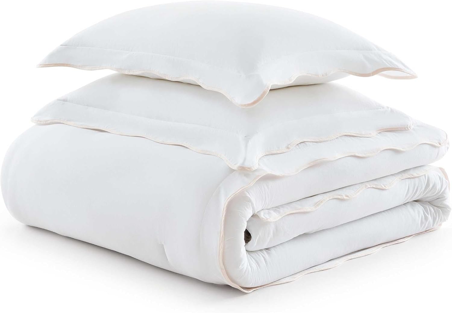 MarthaStewart Martha Stewart - Queen Duvet Cover Set, Crisp & Smooth Bedding with a Cotton Percale Lightweight Feel, Reversible 3 Piece Bed…