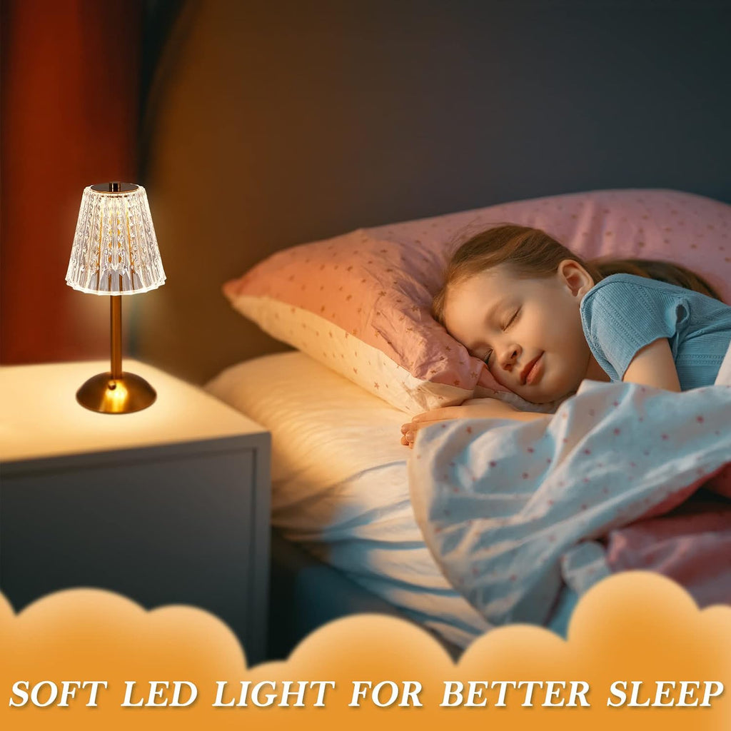 Liliful 2 Pcs Cordless Table Lamp Rechargeable Touch LED Small Gold Portable Battery Operated USB-c Desk Lamp 3 Color Dimmable for…