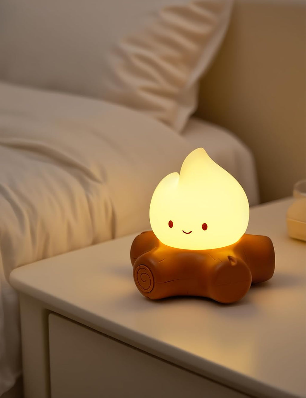 WANIDEA Fake Campfire Lamp, Ambient Lighting, Desk Accessories, Portable Rechargeable Night Light, Candlelight Mode Mood Lighting…