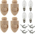 Creative Hobbies Plug in Night Light Module Includes 4 Bulbs and 4 Metal Clips, Great for Making Your Own Decorative Night Lights, Pack…