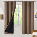 BGment Thermal Insulated 100% Blackout Curtains for Bedroom with Black Liner, Double Layer Full Room Darkening Noise Reducing Grommet Curta…