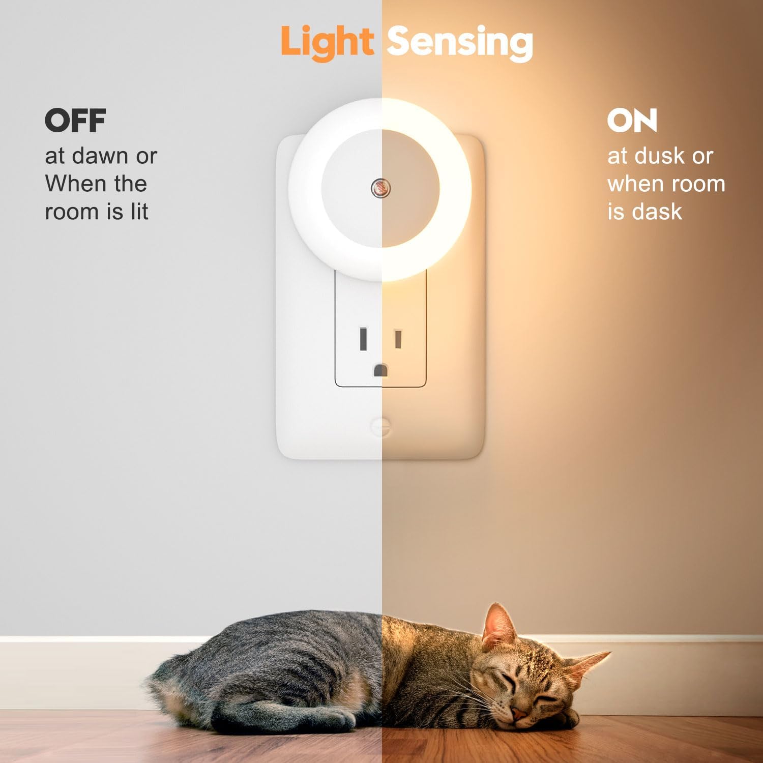 fesnne Night Light, Night Lights Plug into Wall, Dusk to Dawn Sensor Warm White Led Night Light 0.5W, 2 Pack Nightlight for Adults…