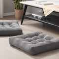 Meditation Floor Pillow Set of 2, Square Large Pillows Seating for Adults, Tufted Corduroy Cushion for Reading Nook, Classroom and Living…