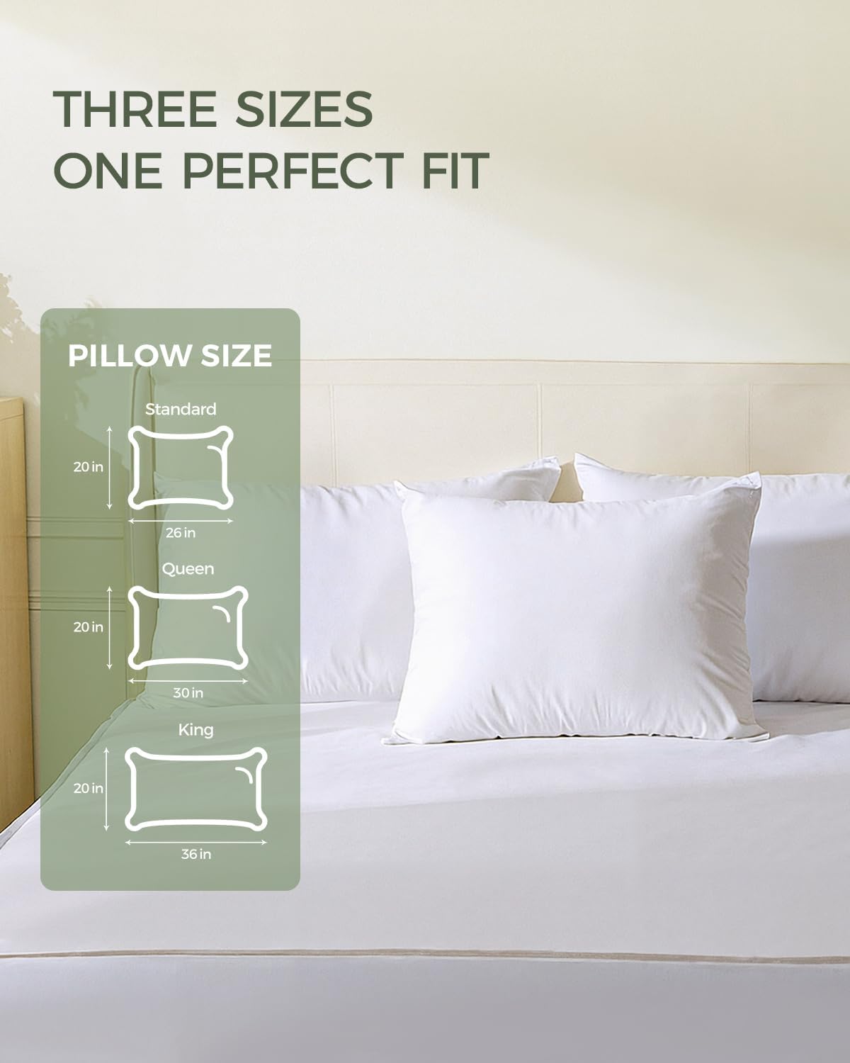 Faunna 100% Cotton Pillow Protectors, Bed Bug Proof, Hypoallergenic, Featuring odor-control Product Protection for Enhanced Freshness, Bre…