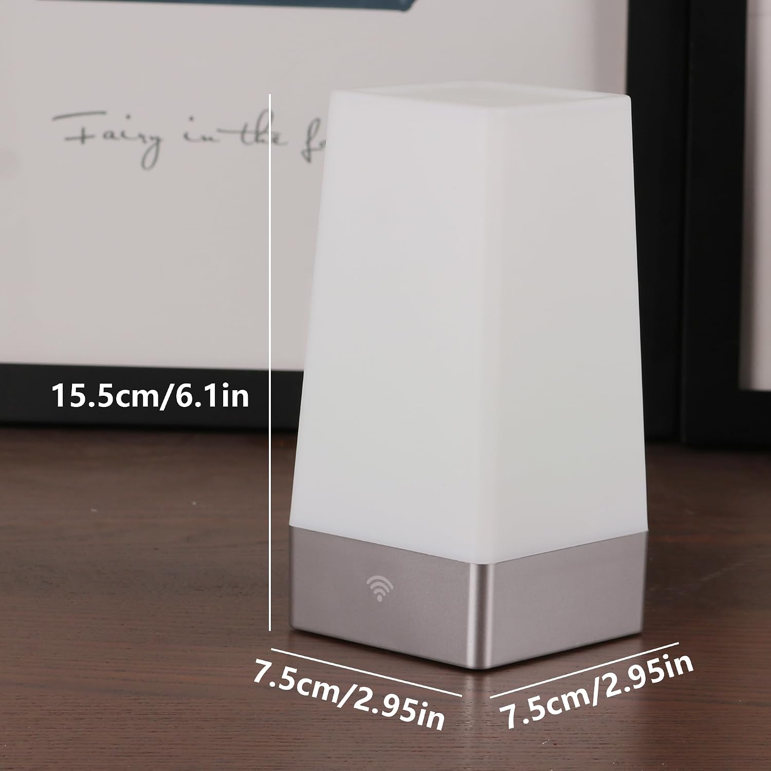 WRalwaysLX LED Square Night Light with Remote Control, Color Changing Table Lamp Battery Operated Lamp for Kids Room, Bedroom, Kitchen USE…