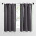 NICETOWN Grey Window Curtains for Bedroom - Home Decoration Thermal Insulated Rod Pocket Blackout Blinds & Drapes for Small Windows…