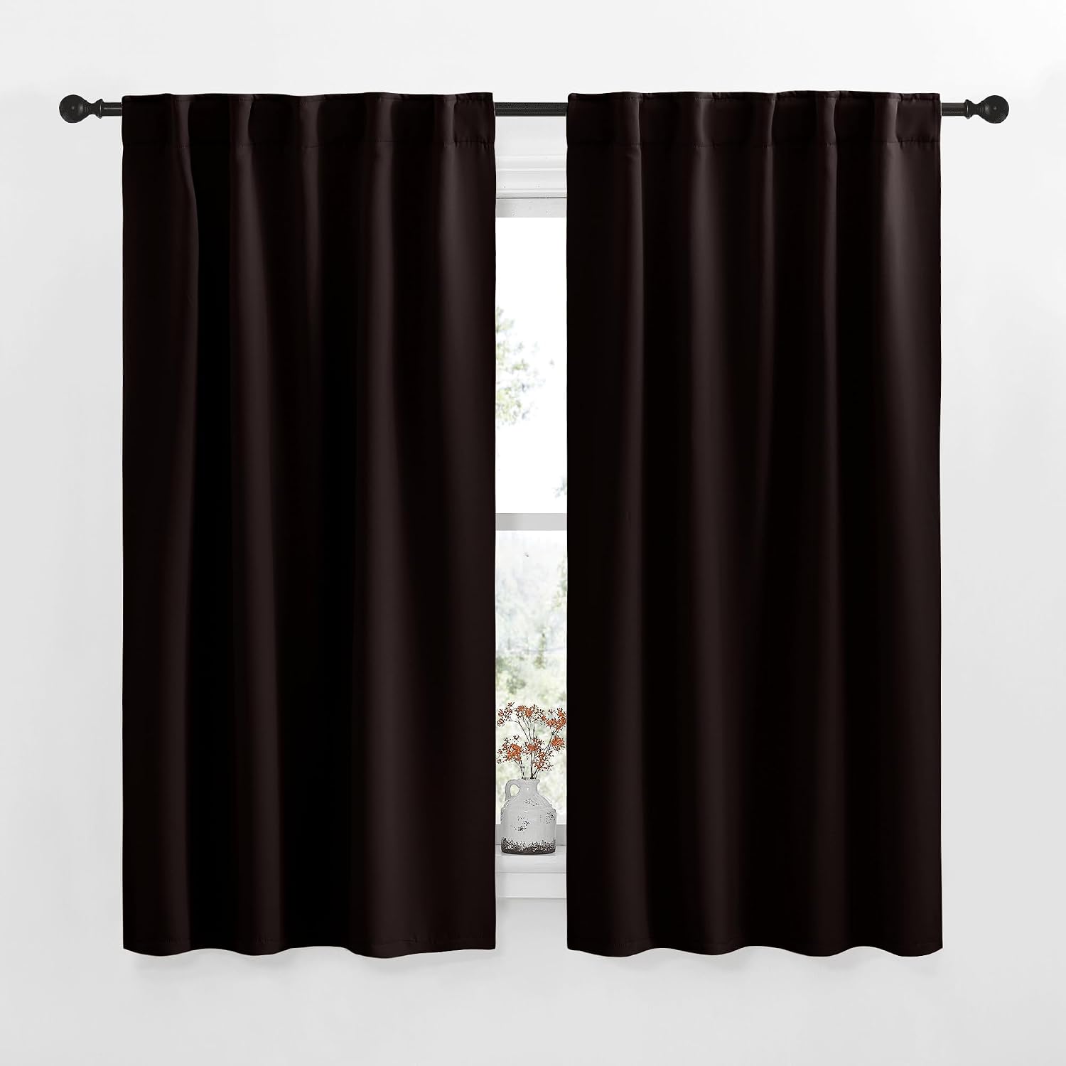 NICETOWN RV Curtains for Camper Windows - (Toffee Brown Color) 42x50 Inch, 2 Panels Set, Thermal Insulated Room Darkening Blackout…