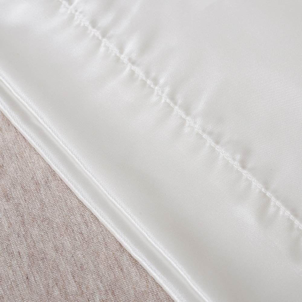 Lcbd Satin Pillowcase Queen Size for Hair and Skin, Ivory Silk Satin Pillowcases Set of 2, Satin Cooling Pillow Covers with Envelope Closur…