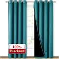 Nicetown 100% Blackout Curtains 84 inches Long, Pair of Energy Smart & Noise Blocking Out Drapes for Baby Room Window, Thermal Insulated Gu…