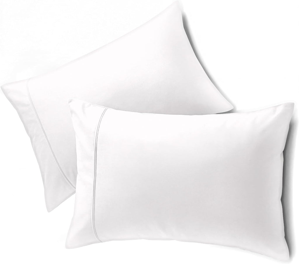 Queensbay Standard Pillow Cases Set of 2, Microfiber Cooling Pillowcases, Soft Breathable Envelope Closure Pillow Covers, Wrinkle Free Easy…