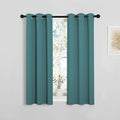 NICETOWN Bedroom Curtain Panels Blackout Draperies, Thermal Insulated Solid Grommet Blackout Curtains/Drapes (Sea Teal, One Pair, 29 by…