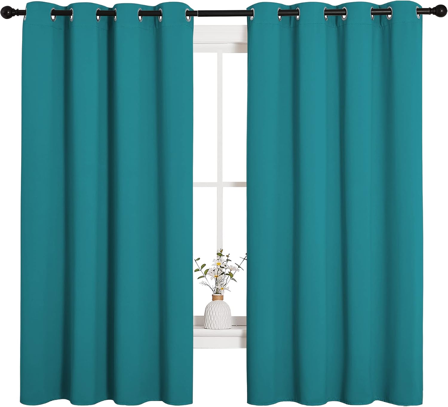 NICETOWN Room Darkening Curtains 68 inch Length 2 Panels, Thermal Insulated Grommet Blackout Curtains for Modern Casual Elegant Bedroom…