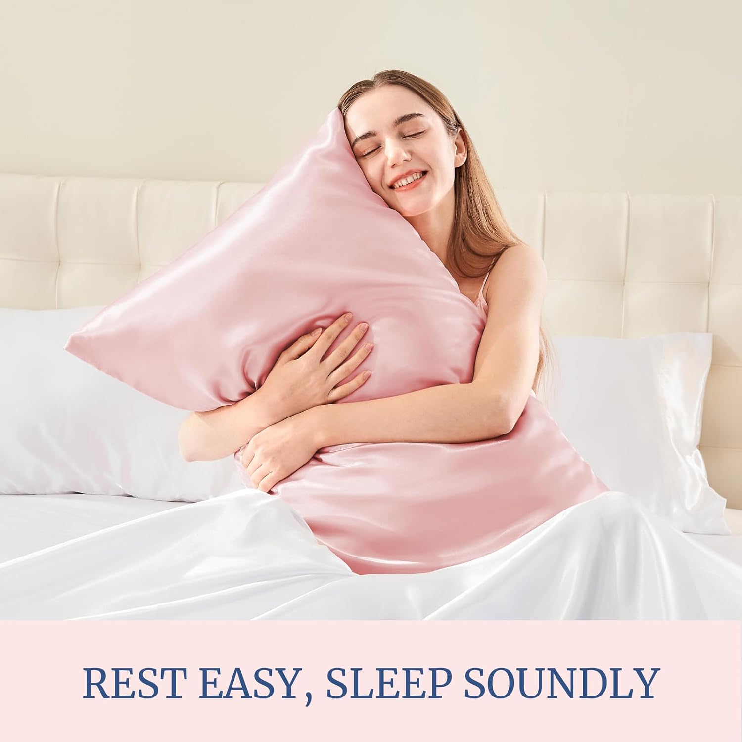 Bedelite Satin Pillowcase for Hair and Skin, Super Soft and Cooling Similar to Silk Pillow Cases 2 Pack with Envelope Closure, Gift for Wom…