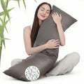 Zonli Cooling Weighted Body Pillow with Bamboo Cover (48" x 14") 8.5lbs, Body Pillows for Adults, Weighted Pillow for Deep Sleepers, Full B…