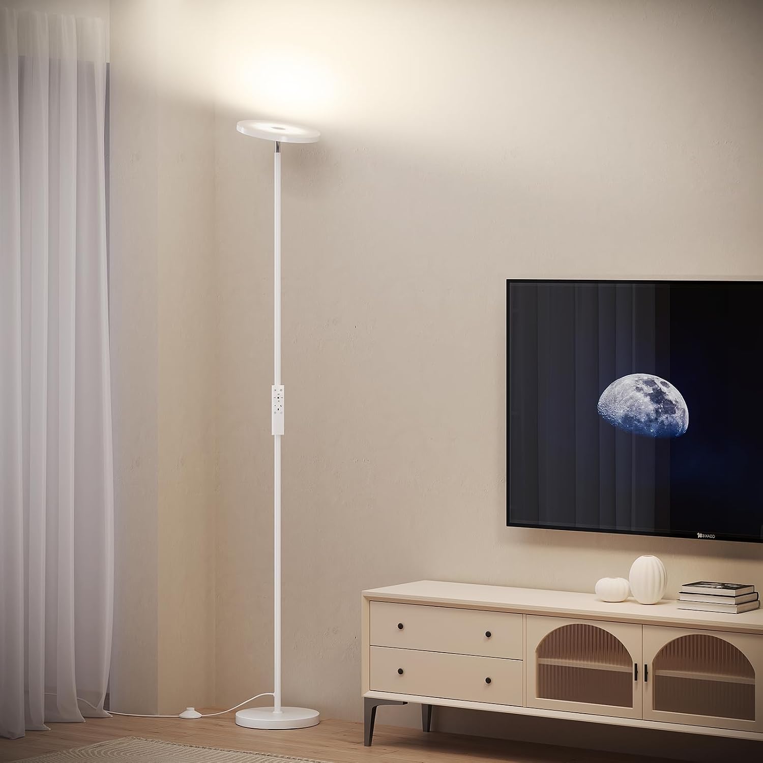 Sunmory Floor Lamps for Living Room, 32W/3000LM Super Bright LED Floor Lamp with Remote Control, 69" Tall Standing Lamp with Stepless Dimma…